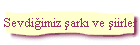 Sevdiimiz ark ve iirler